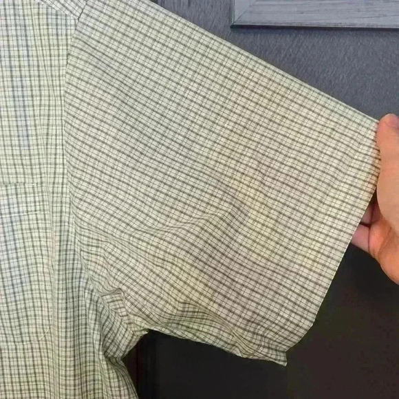 Green and White Button Down - Picture 5 of 7